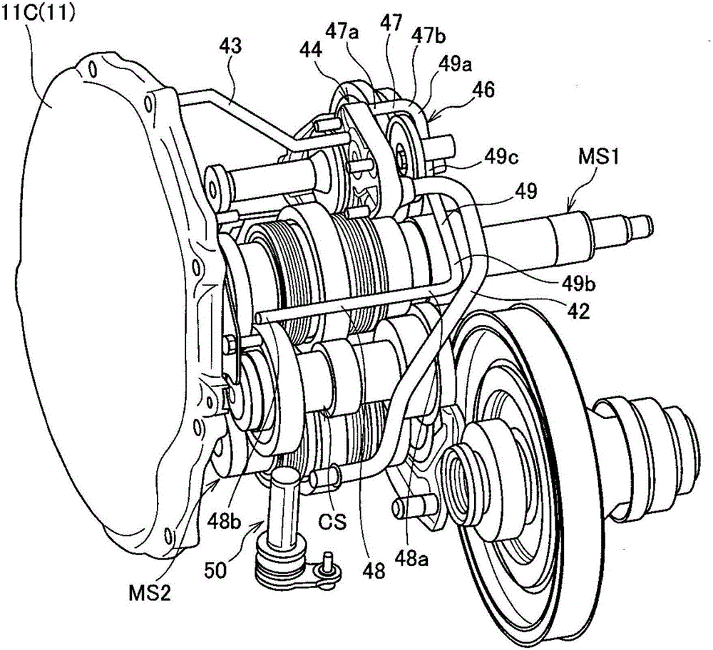 Lubricating device for power transmission mechanism