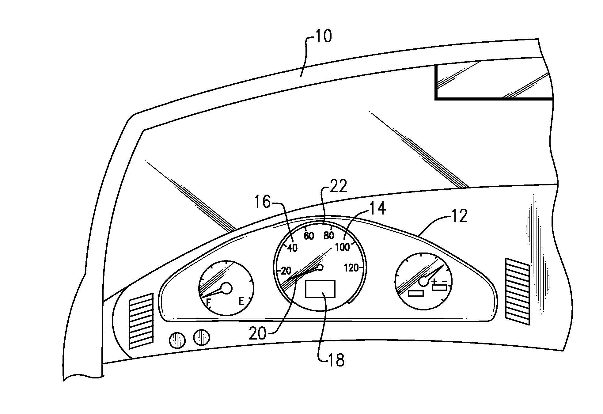 Multi-colored features for instrument cluster gauges