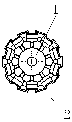 Lamination type cavitation jet flow type pipeline cleaning machine and cleaning method thereof