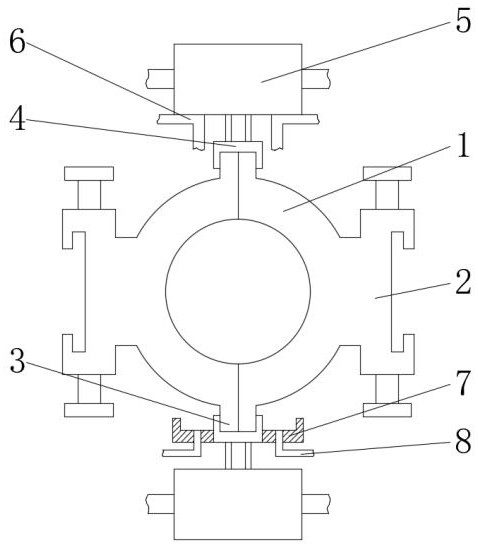 Forming die structure of double-wall corrugated pipe