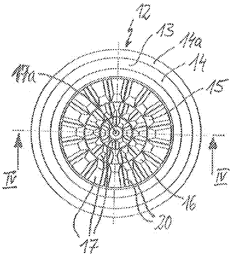 Fluid distributor body and sanitary shower device