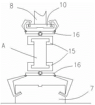 Concrete lever type tension-compression creep device provided with static pulley