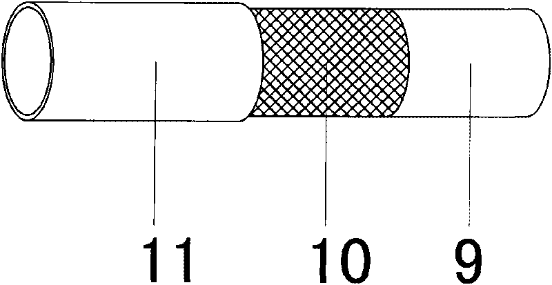 Ultra high molecular weight polyethylene and polyvinyl chloride composite pipe embedded with reinforced steel filaments and manufacturing method thereof