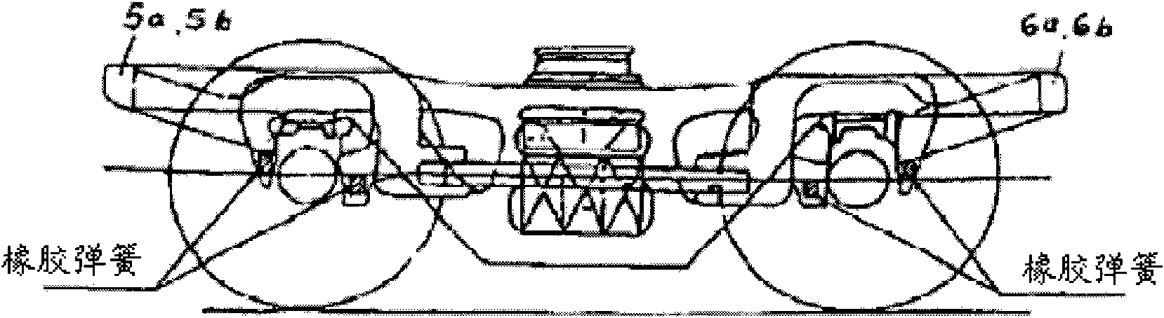 Railway traction locomotive dual-axis bogie