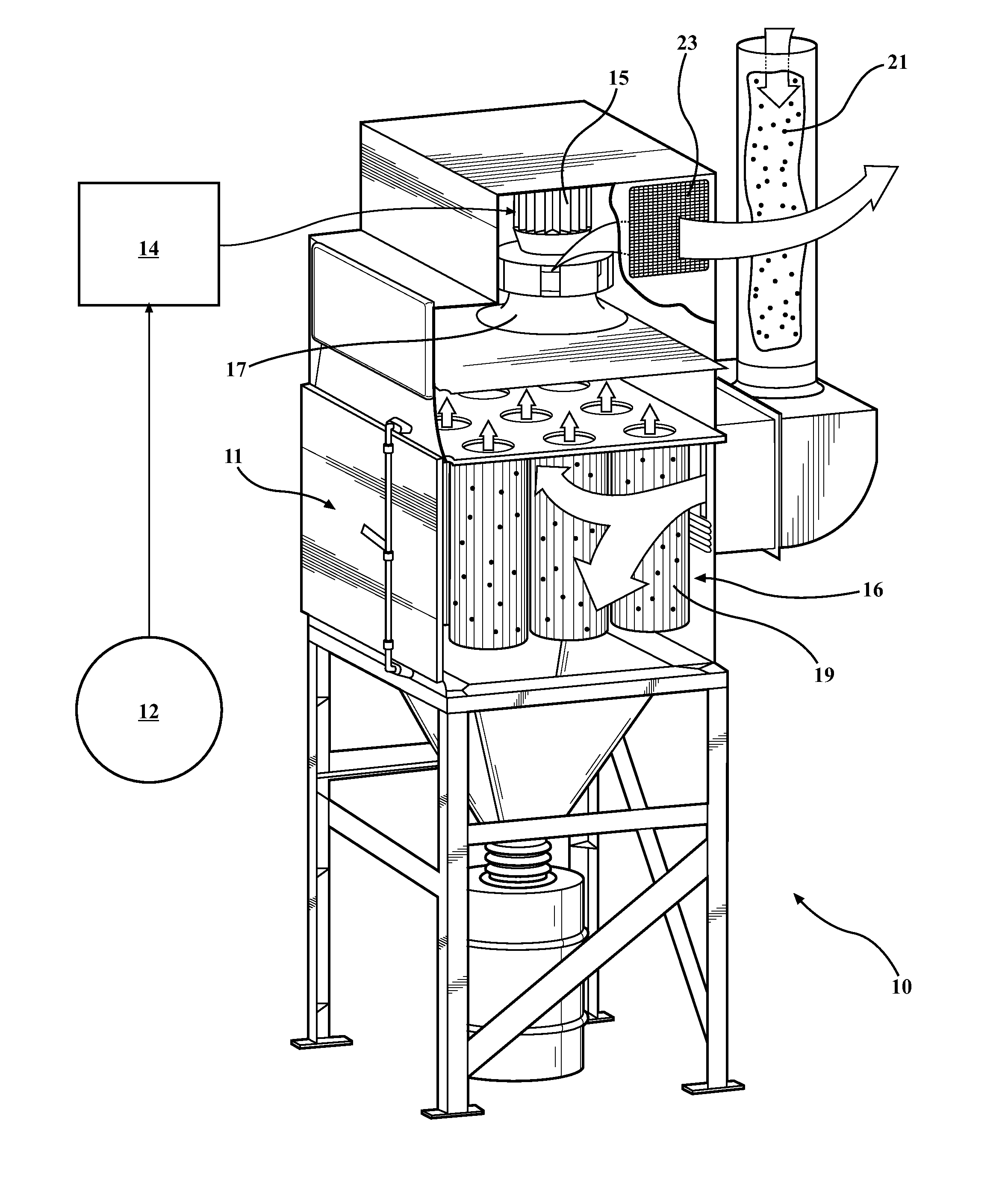 Air quality controlled air filtering system