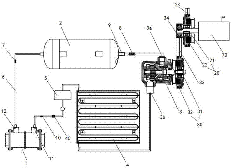 Air conditioner compressor driving device using engine waste heat