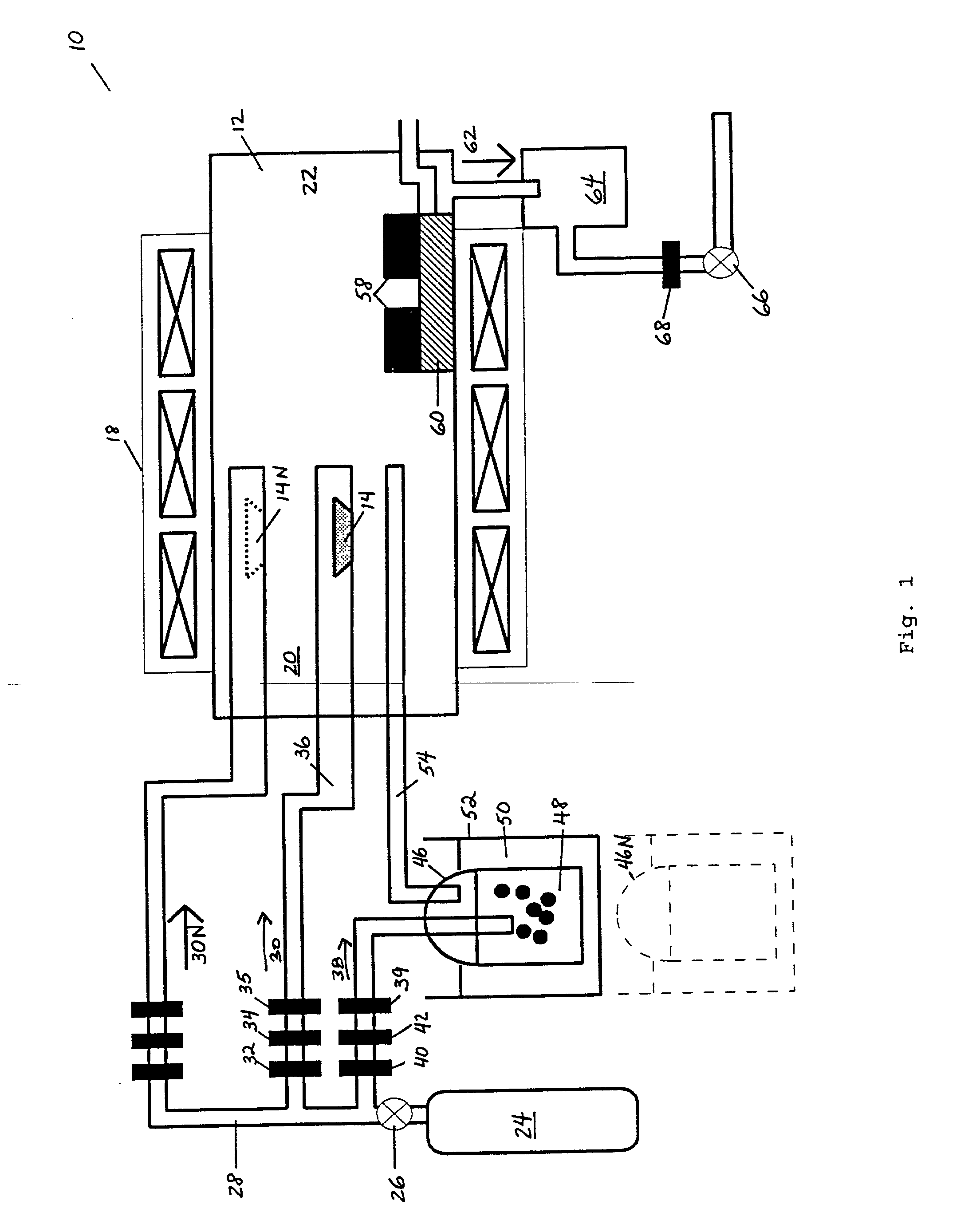 Low pressure vapor phase deposition of organic thin films