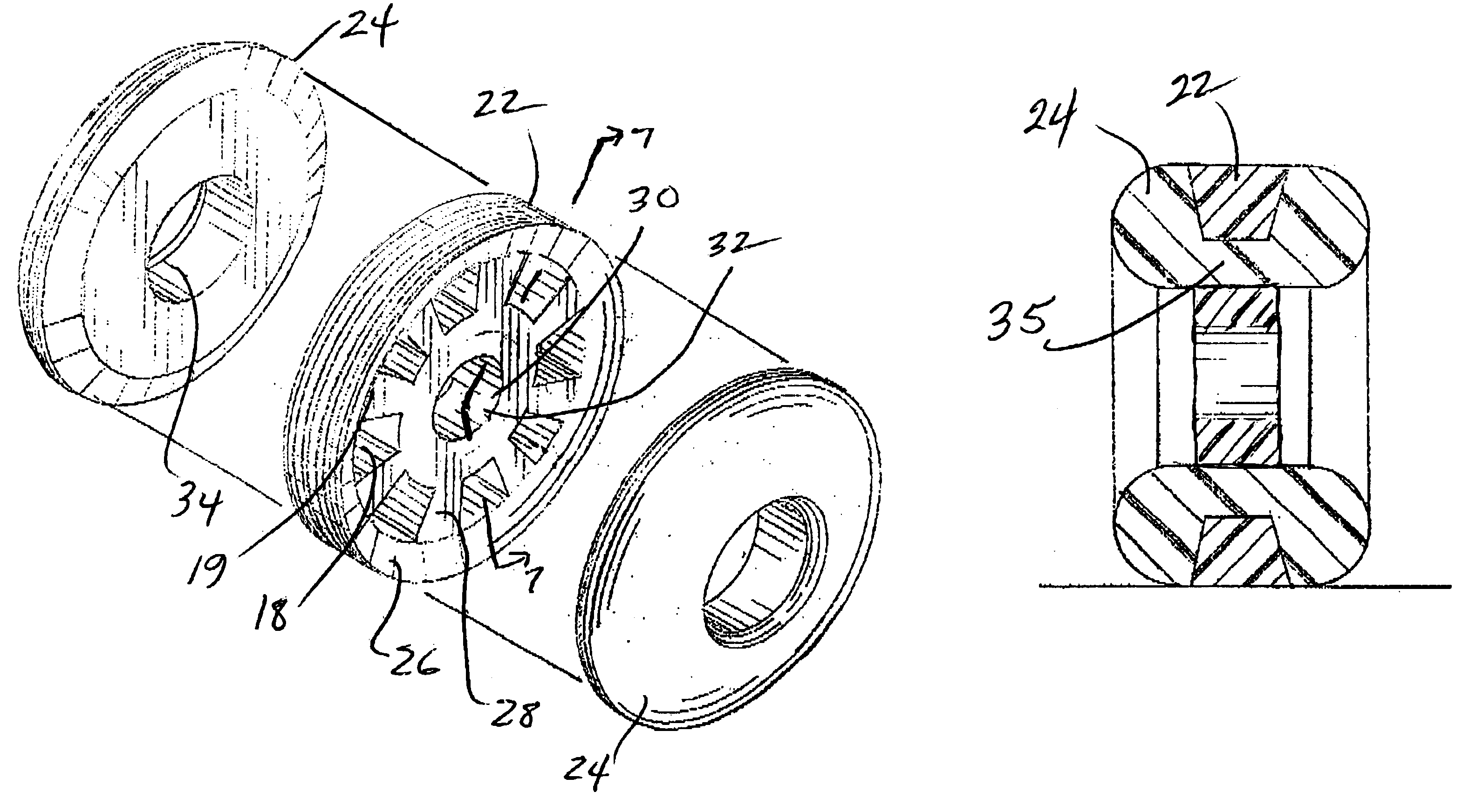 Dual hardness skateboard wheel