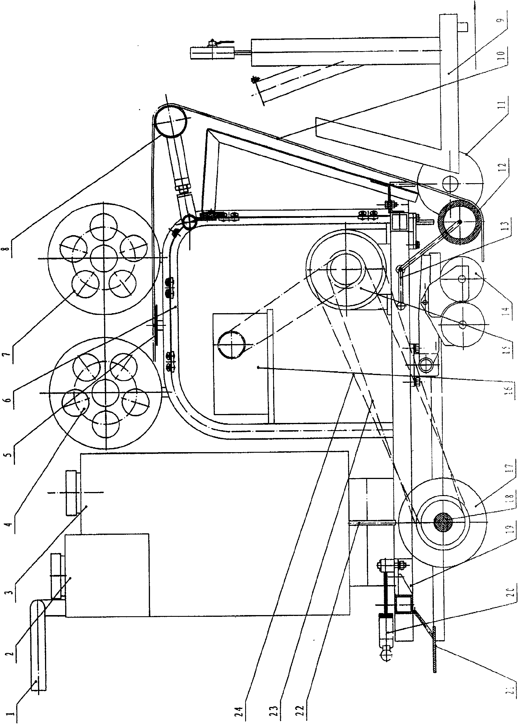 Asphalt felt spreader