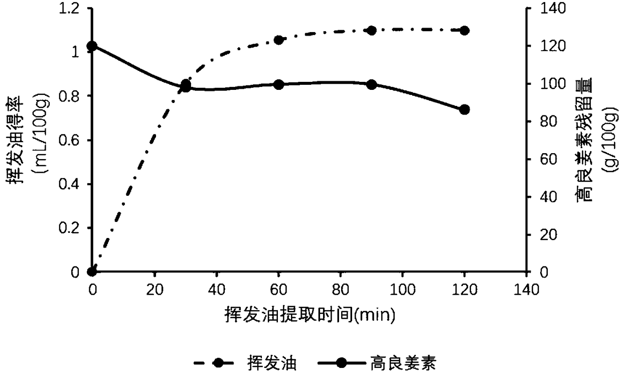 Method for combined extraction of alpinia officinarum hance volatile oil and galangin from alpinia officinarum hance