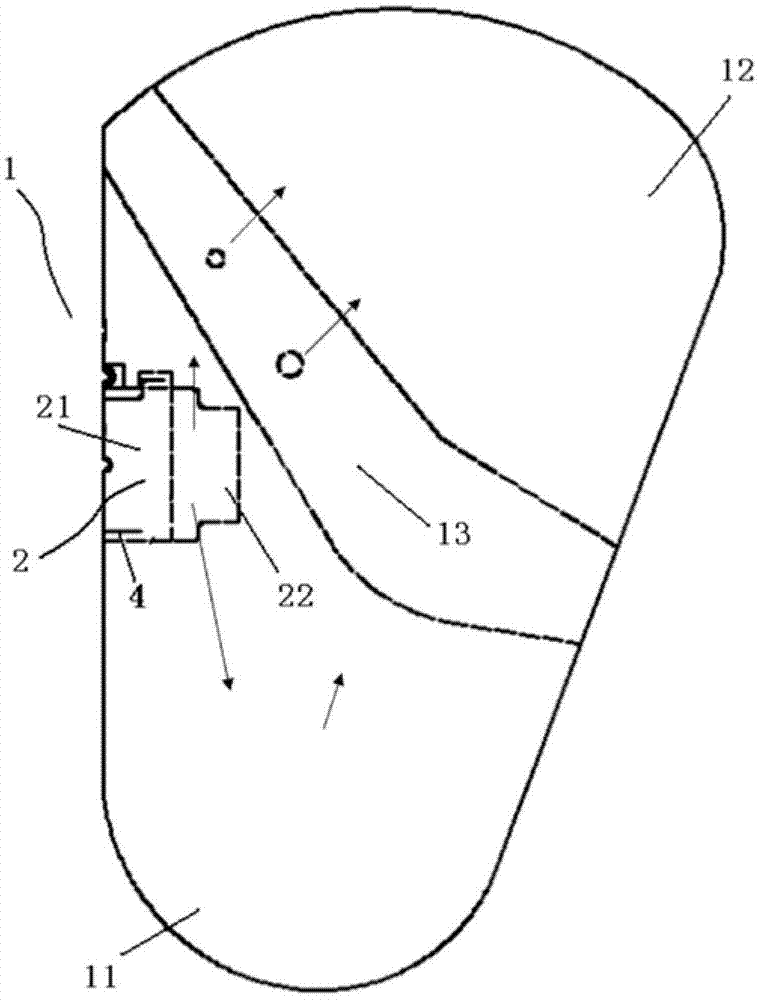 Gas diffusing device for motor vehicle safety airbag