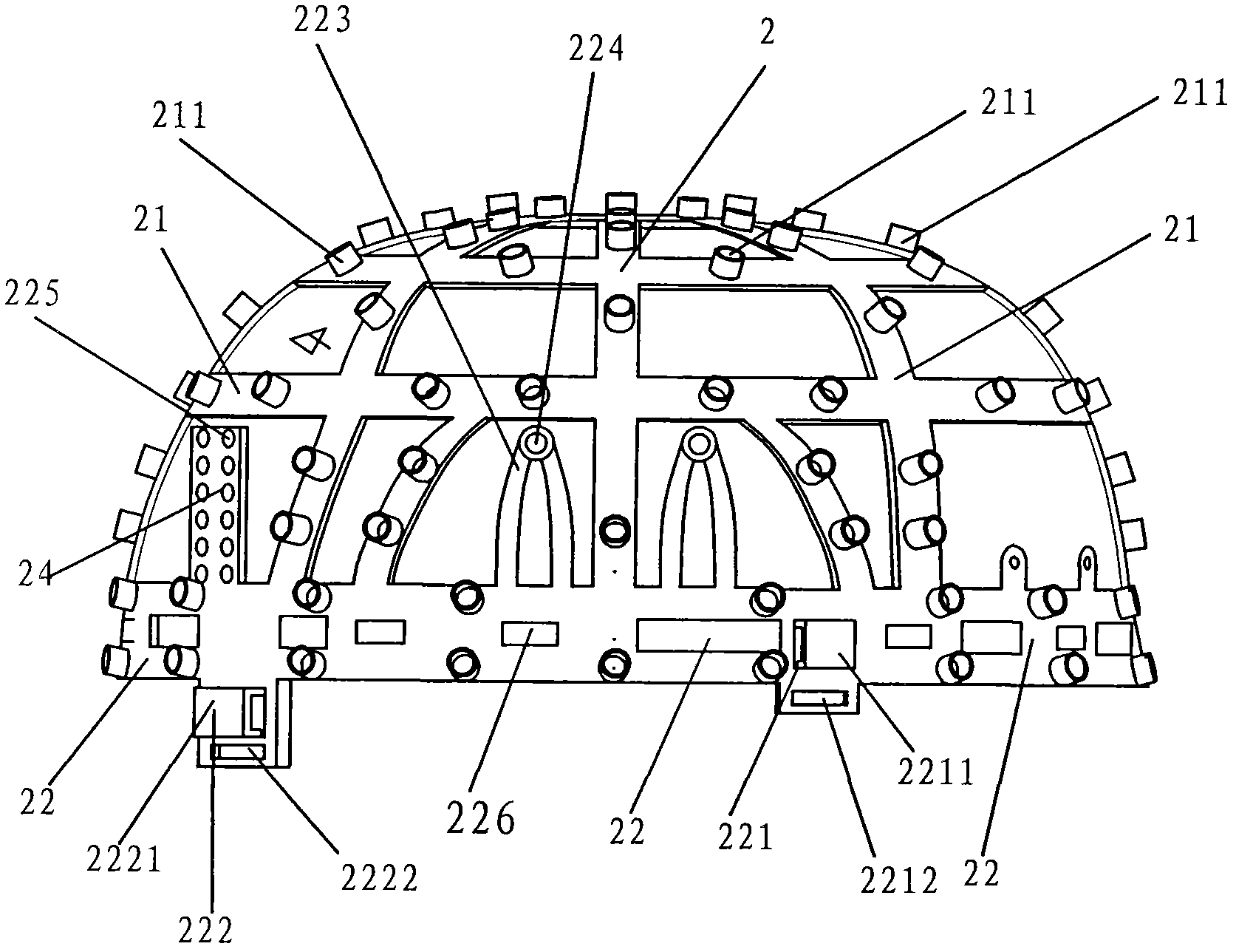 Whole effective anti-collision protective helmet