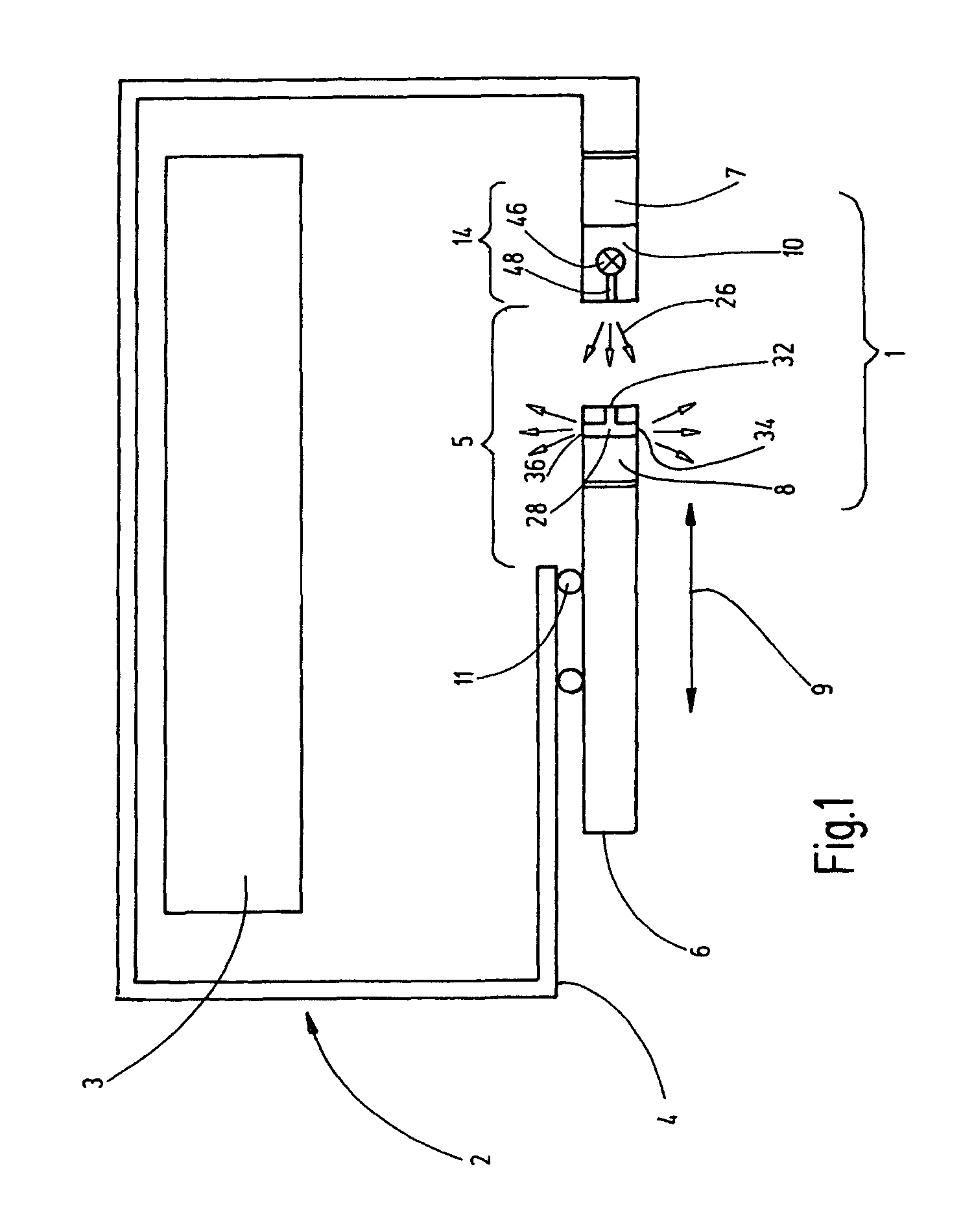 Device for monitoring the state of a system