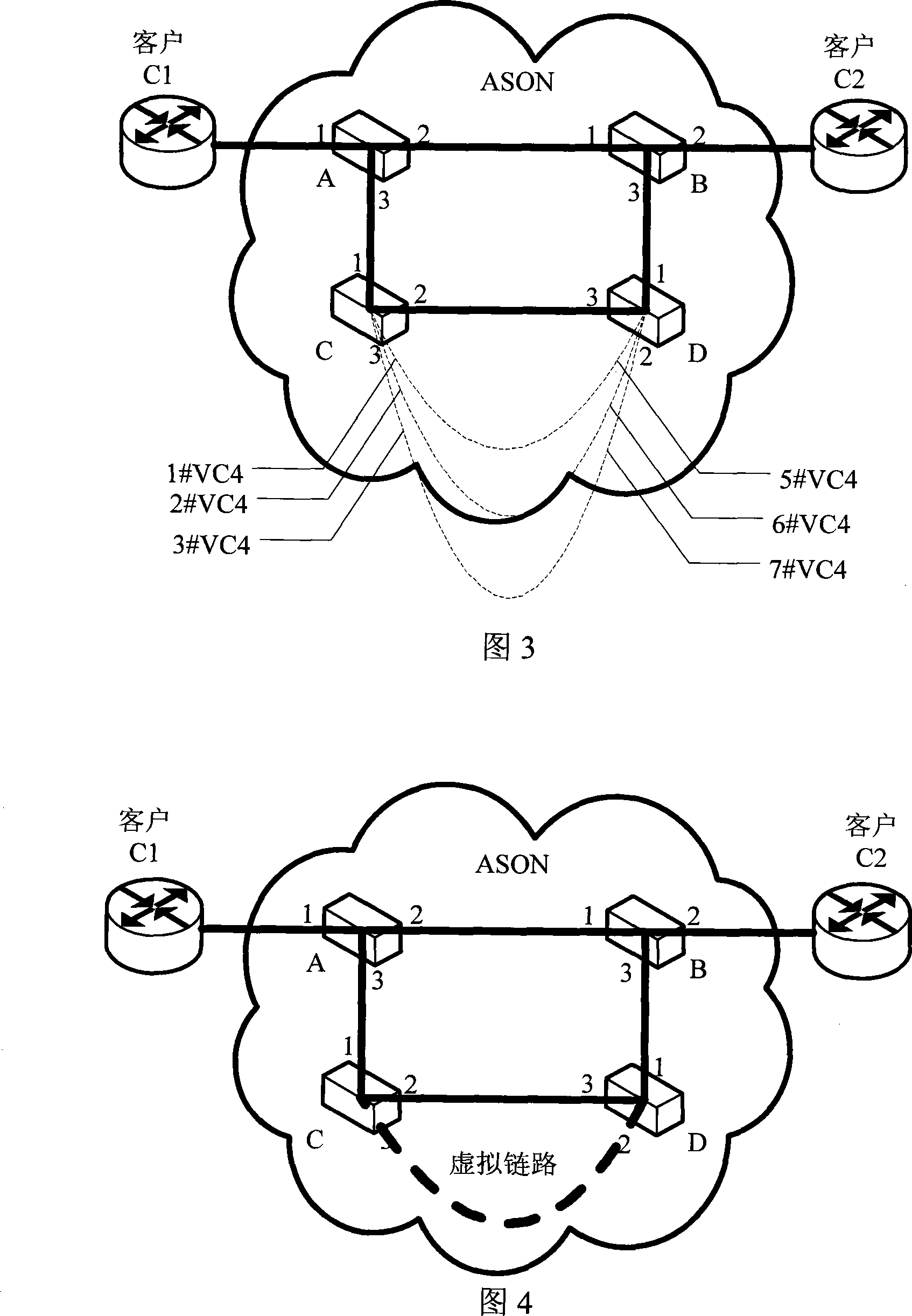 Automatic exchange optical network and traditional network interconnecting method