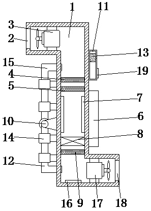 Dust removal device for tractor machining workshop