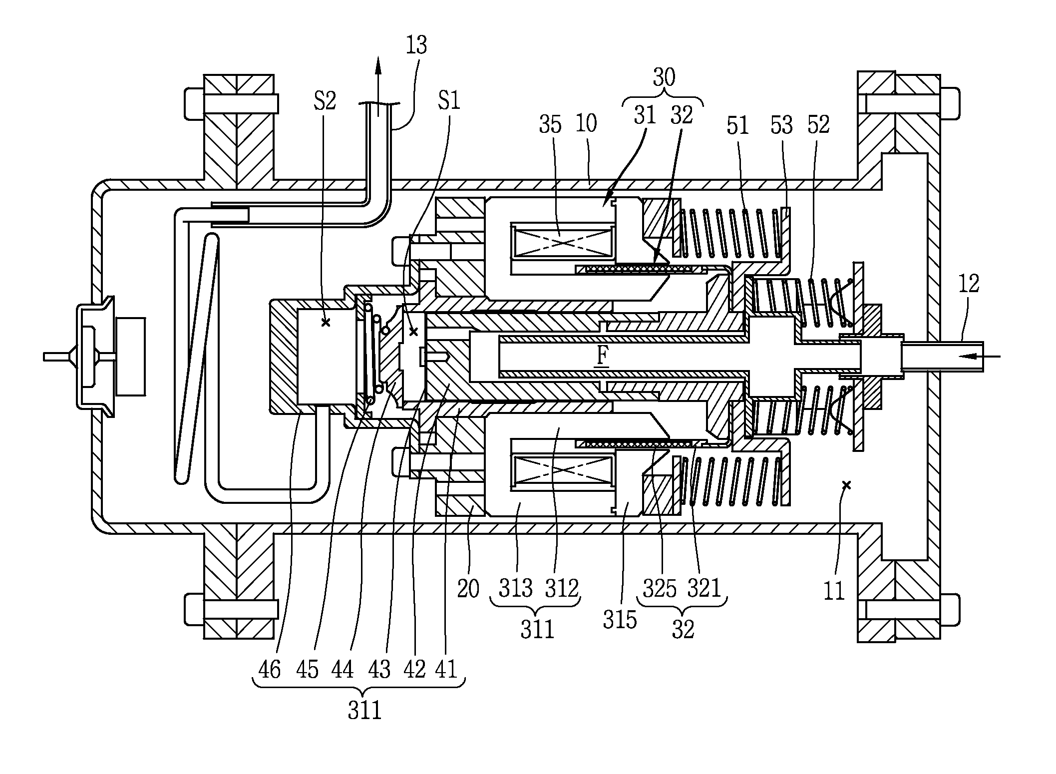 Reciprocating compressor with gas bearing