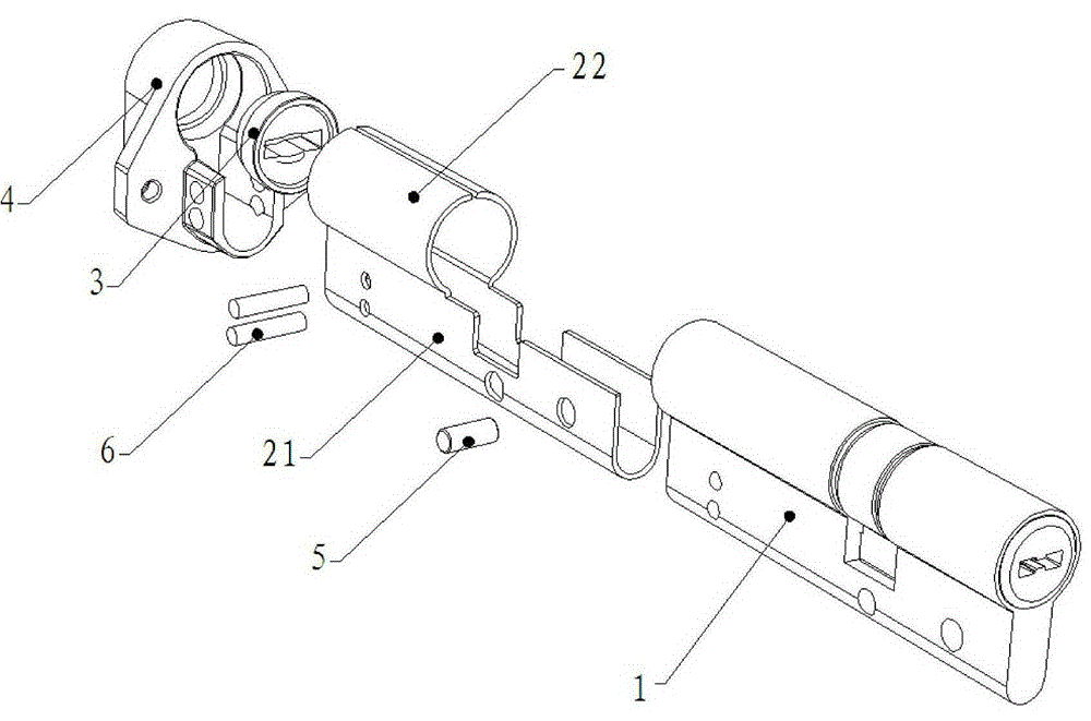 A lock cylinder anti-riot protection device