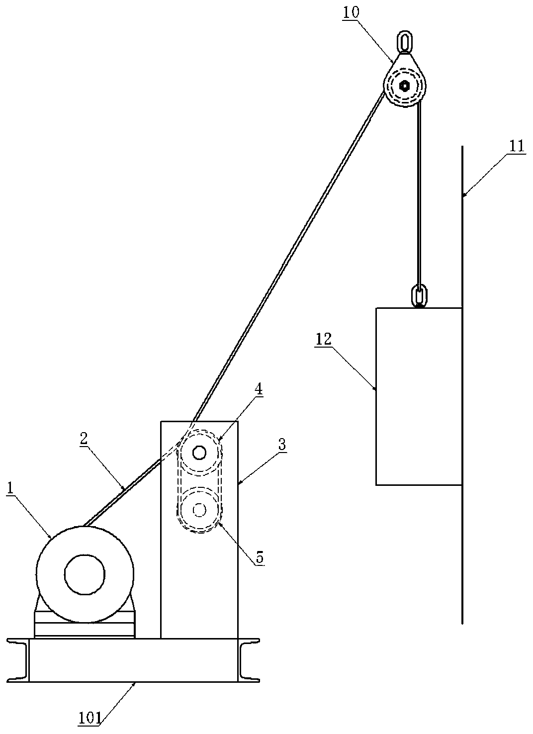 Winch apparatus having automatic tension function