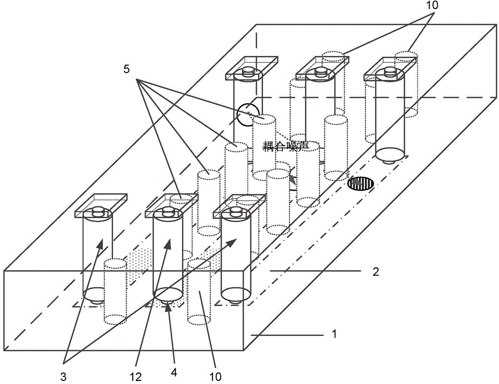 TSV (through silicon via) electrical characteristic measuring structure based on de-embedding method