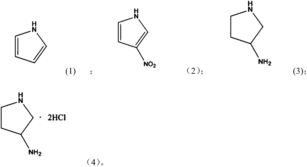 Method for preparing 3-aminopyrrolidine hydrochloride by using one-pot method