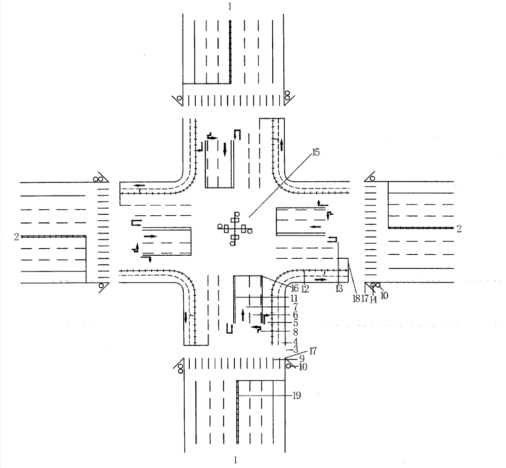 Urban road intersection passing method