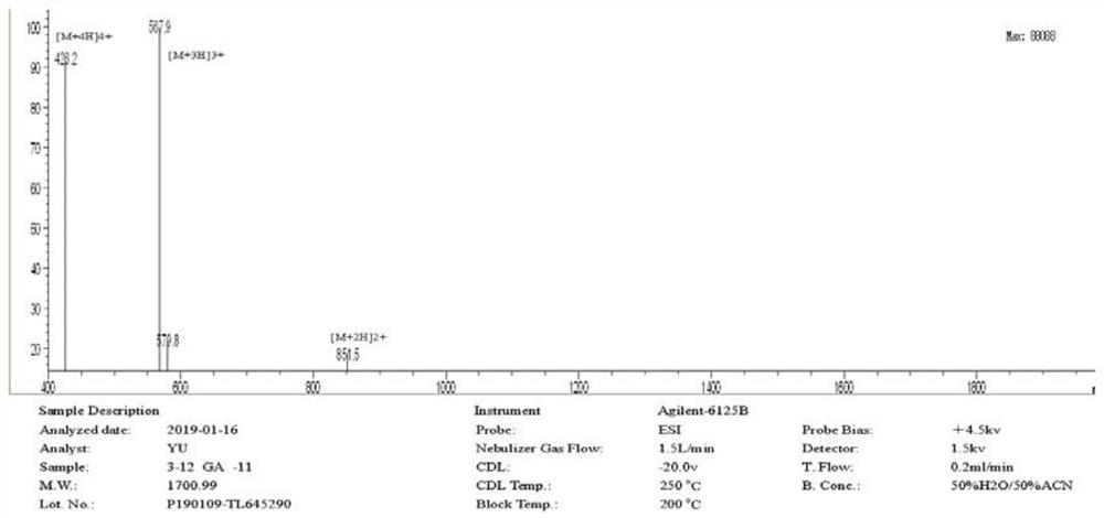 A tail-anchored α-helix antimicrobial peptide gw4a and preparation method and application thereof