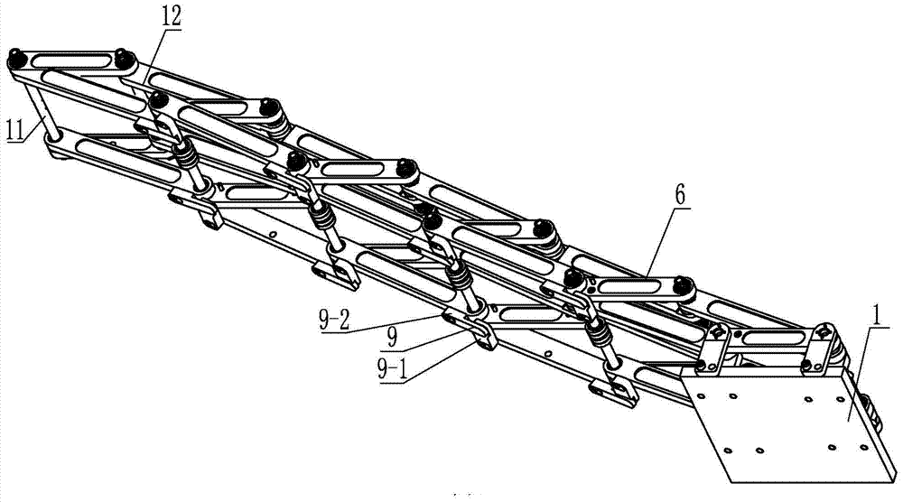 Expandable underactuated cable-rod truss type mechanical claw