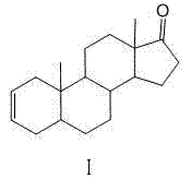 Industrial production method of 5 alpha-androst-2-ene-17-one