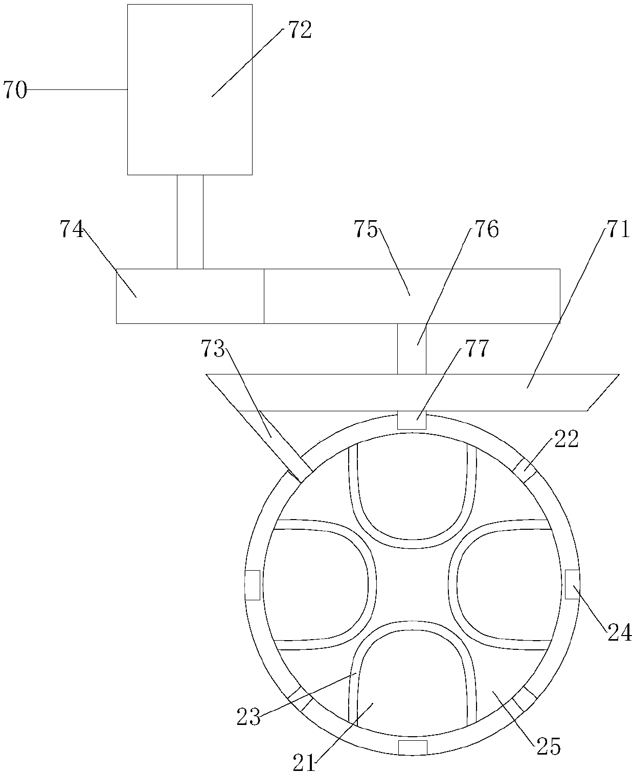 Quantitative feeding device for live pigs