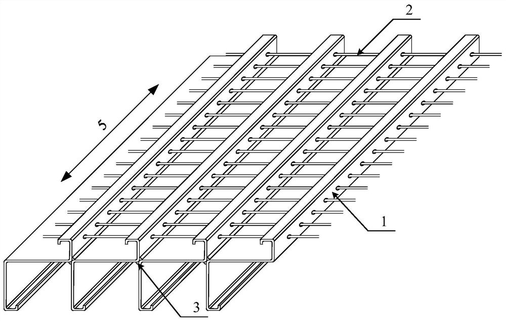 Tough combined bridge deck composed of cold-bent Z-shaped steel
