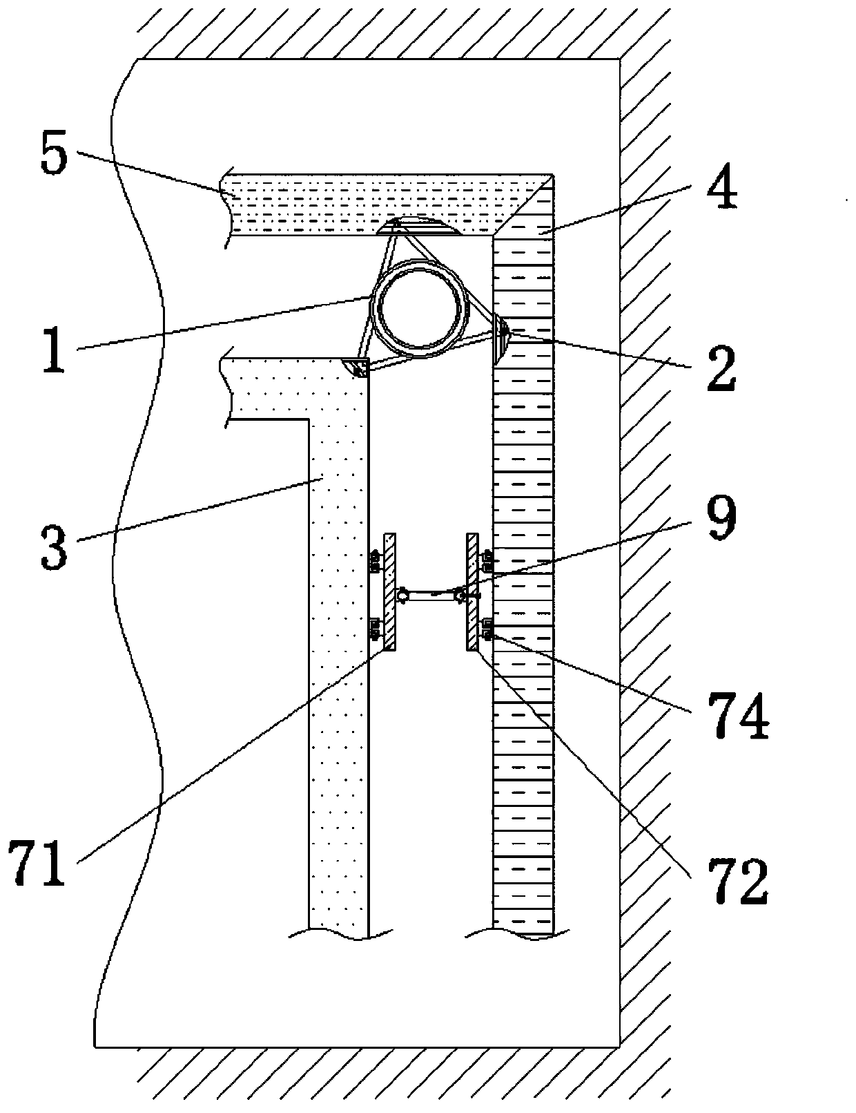 Internal and external wall steel structural keel connecting structure