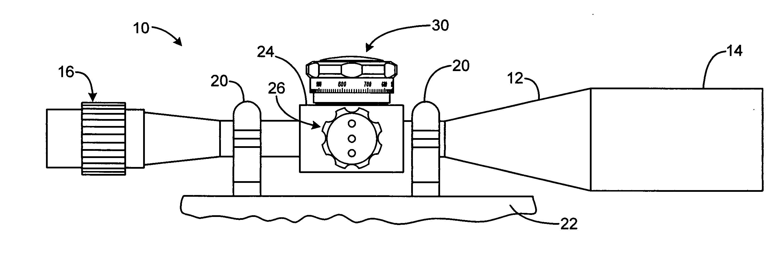 Rifle scope with adjustment knob having multiple detent forces