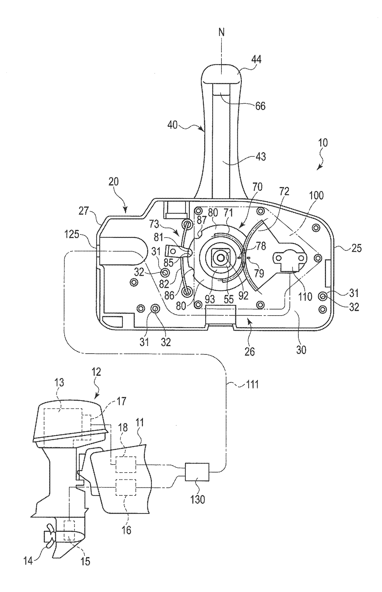 Side-mount type engine control apparatus