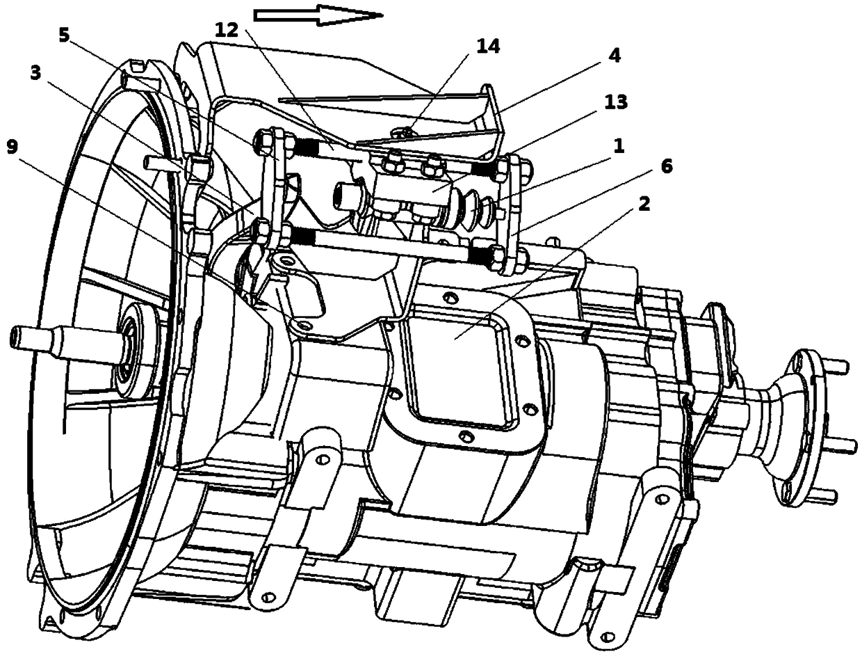 A clutch cylinder thrust conversion mechanism