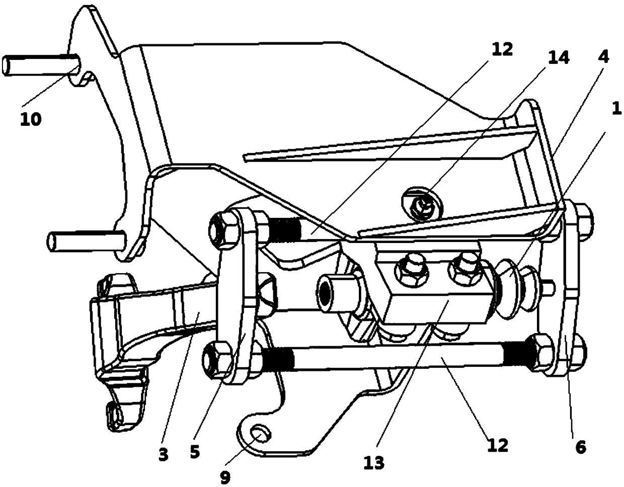 A clutch cylinder thrust conversion mechanism