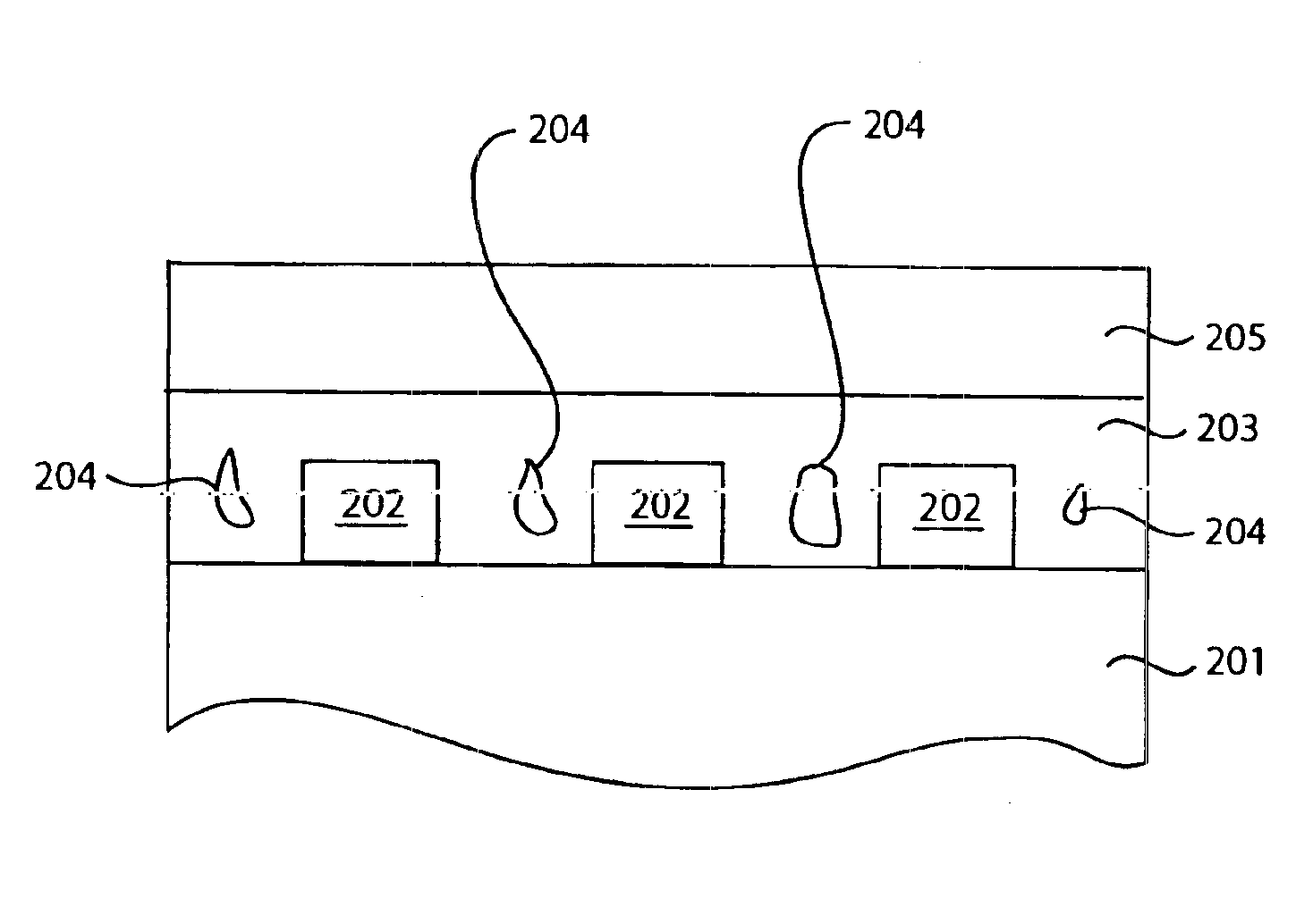 Low-k dielectric layer with air gaps