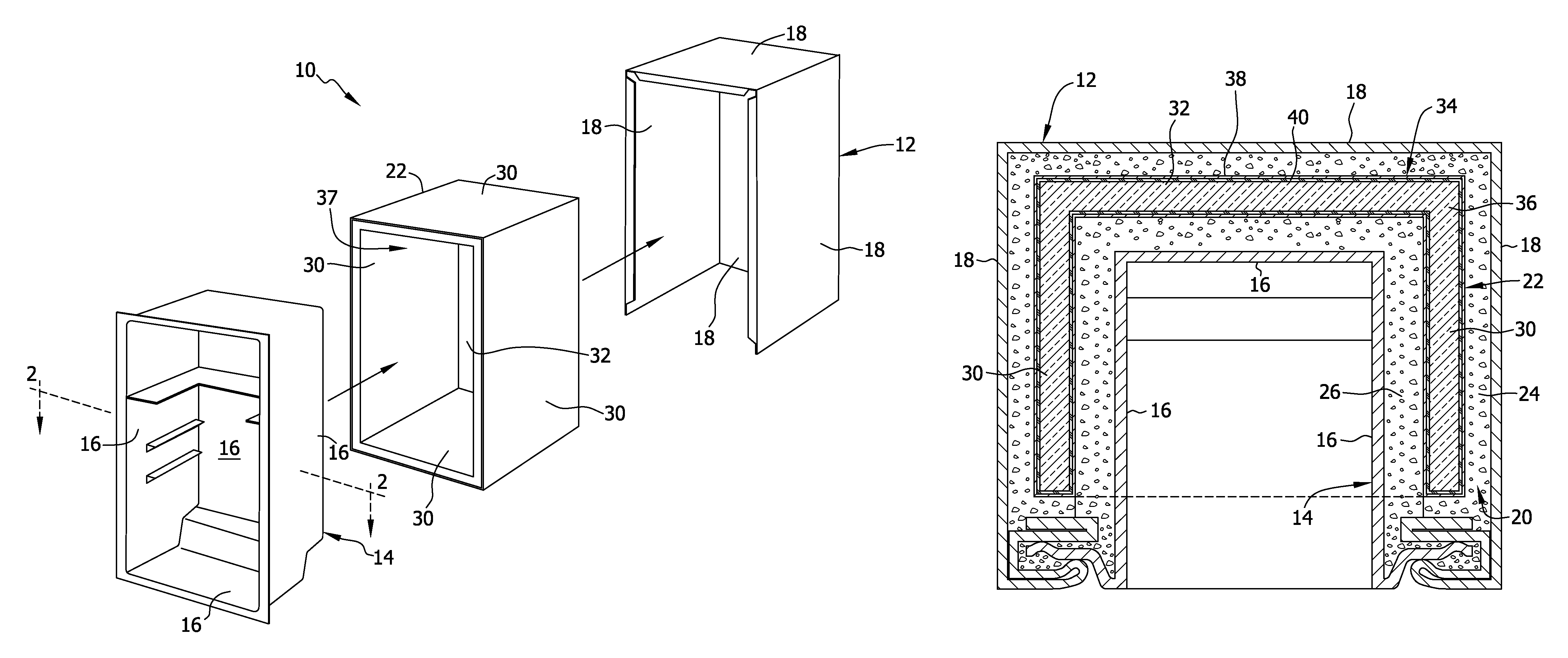 Method and apparatus for insulating a refrigeration appliance