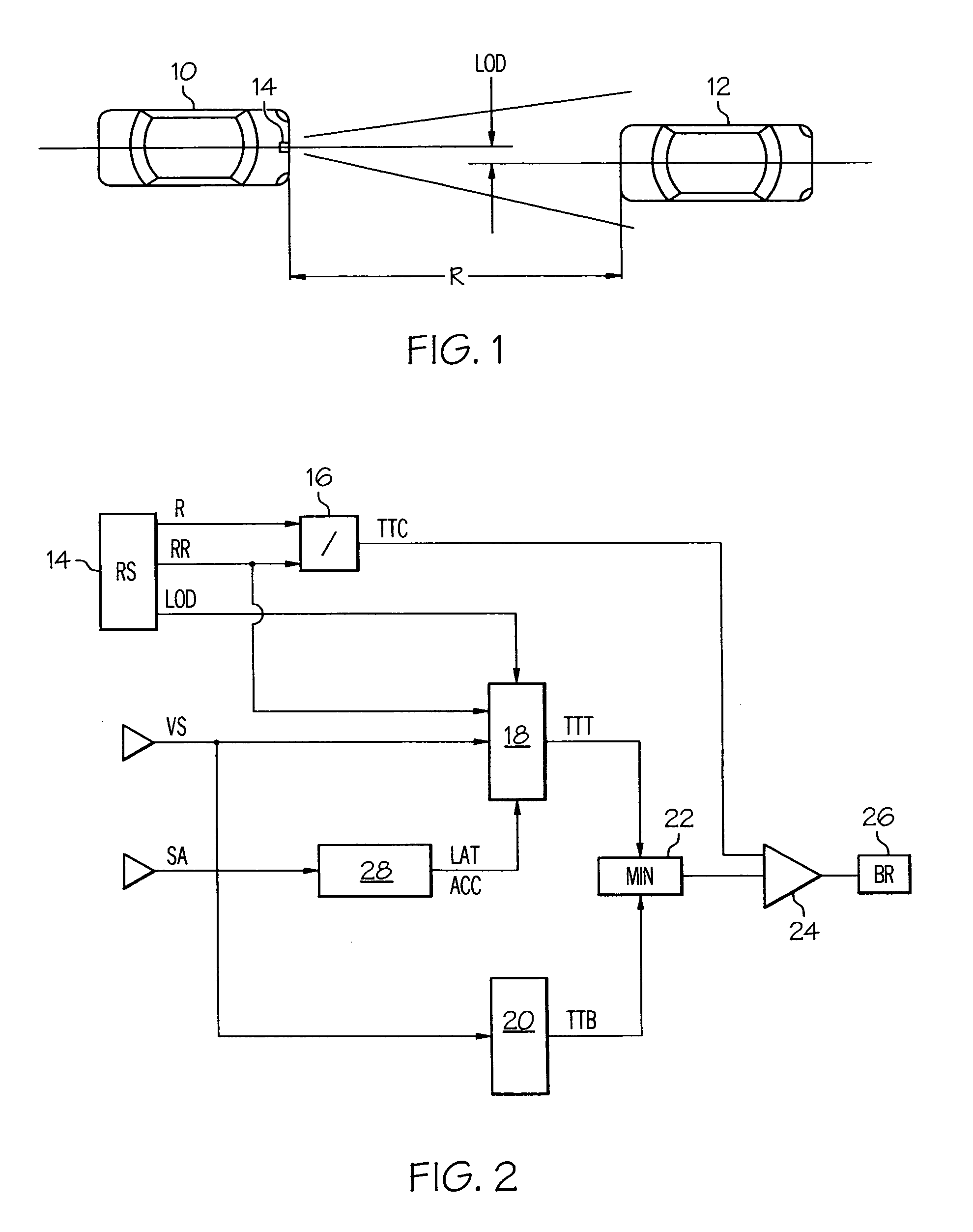 Collision prediction and mitigation method for a vehicle