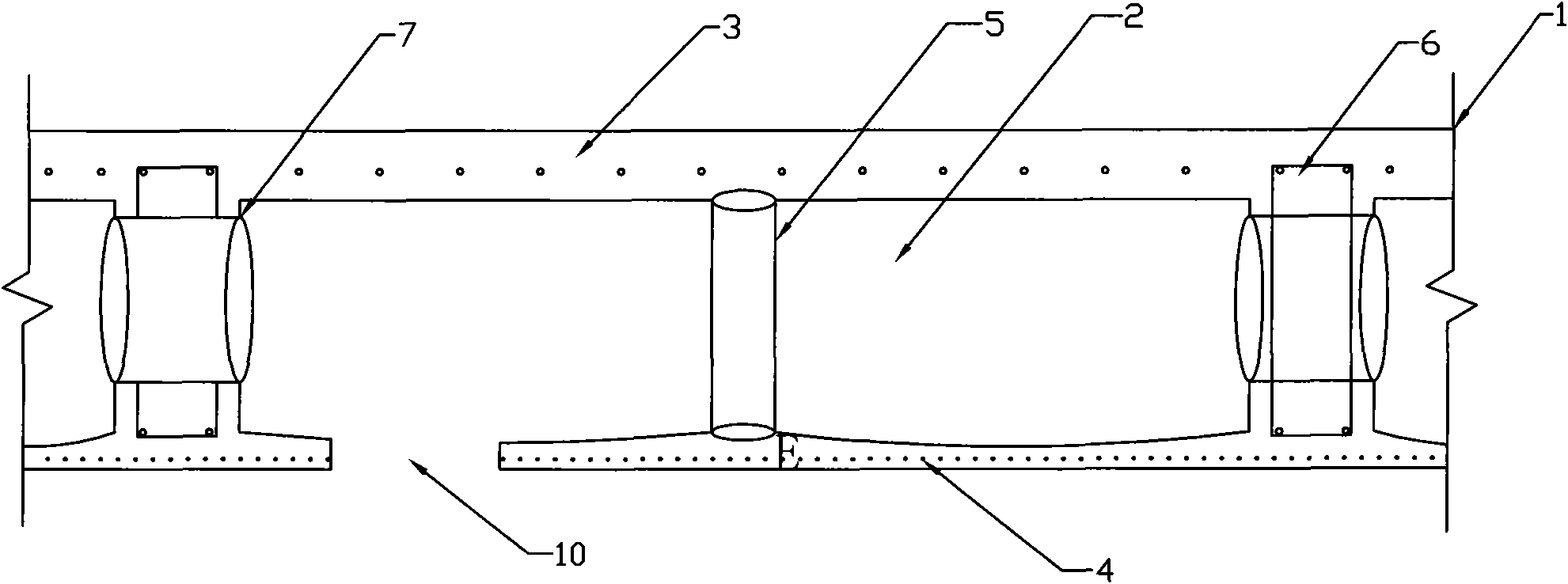 Solar heating system for building with cast-in-situ open-web floor