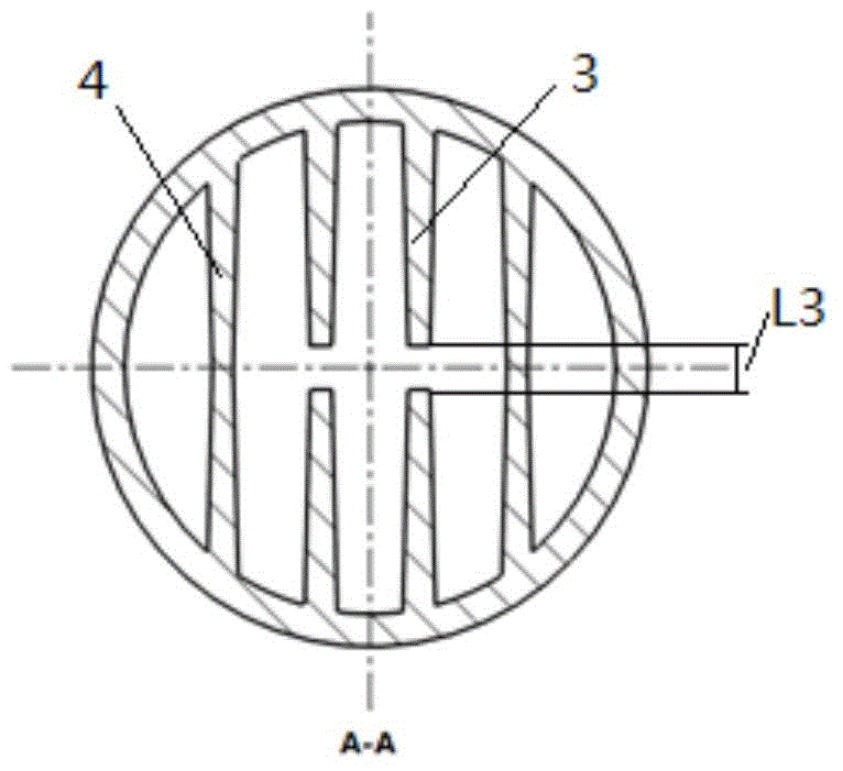 Axial symmetry type cross inner-fin heat transfer enhanced tube