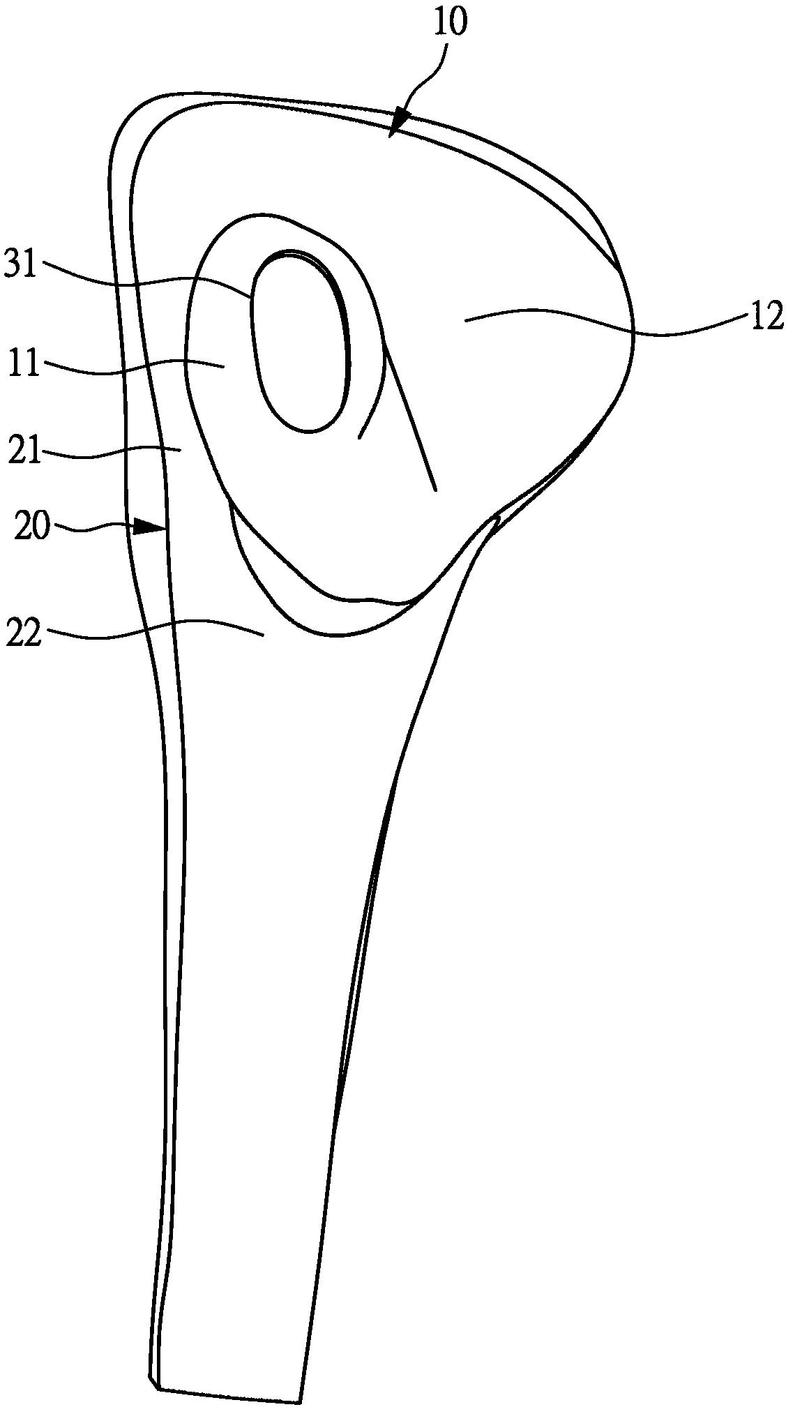 Earphone head structure, earphone sleeve structure and ear canal type earphone device