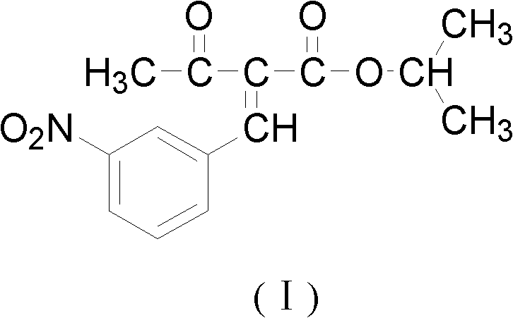 Preparation method of isopropyl 2-(3-nitrophenylmethylene)acetacetate