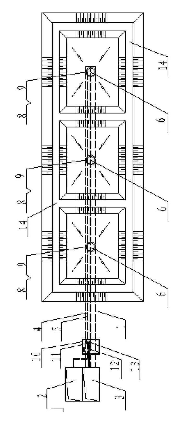Drainage water diffluence method for dry red mud disposal and drainage water diffluence structure thereof