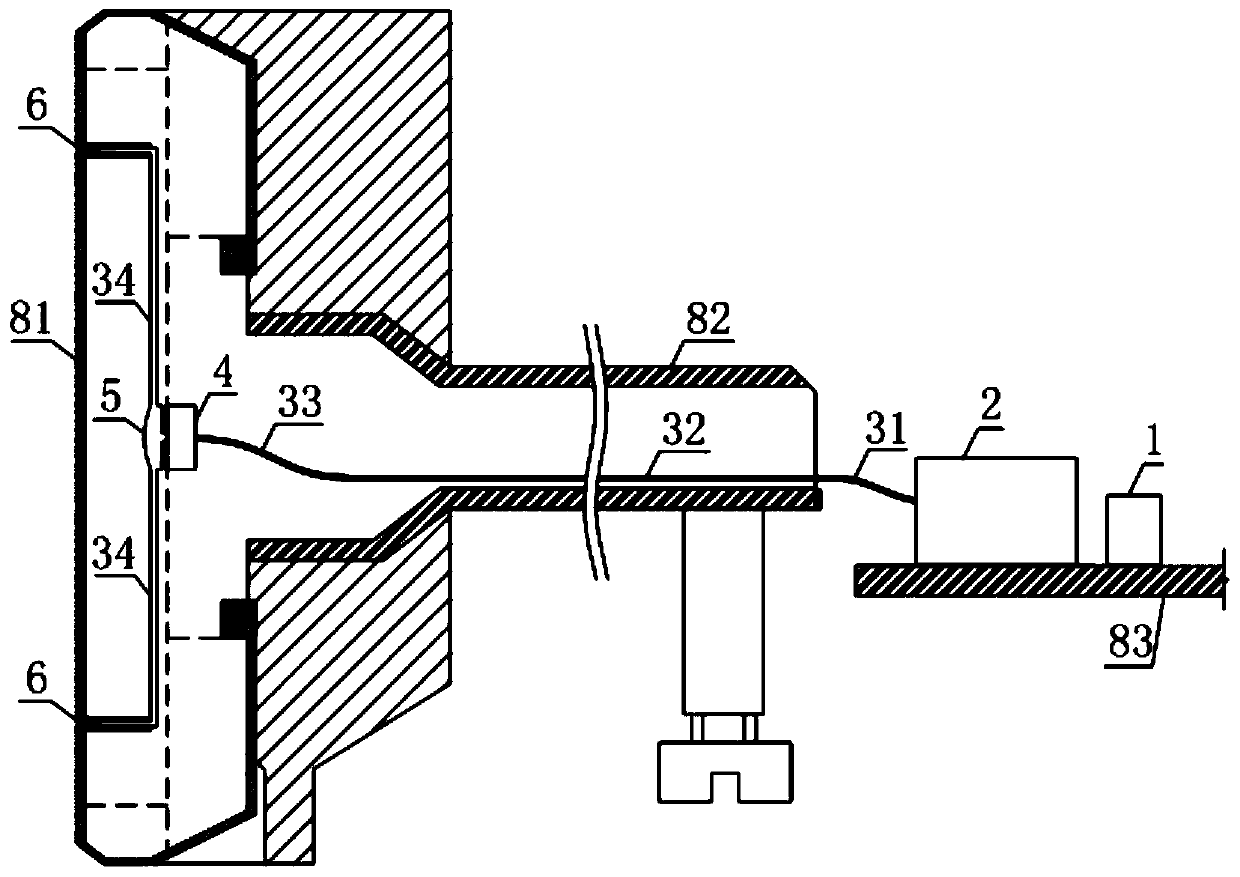 Water jet auxiliary rock breaking system and method carried on TBM