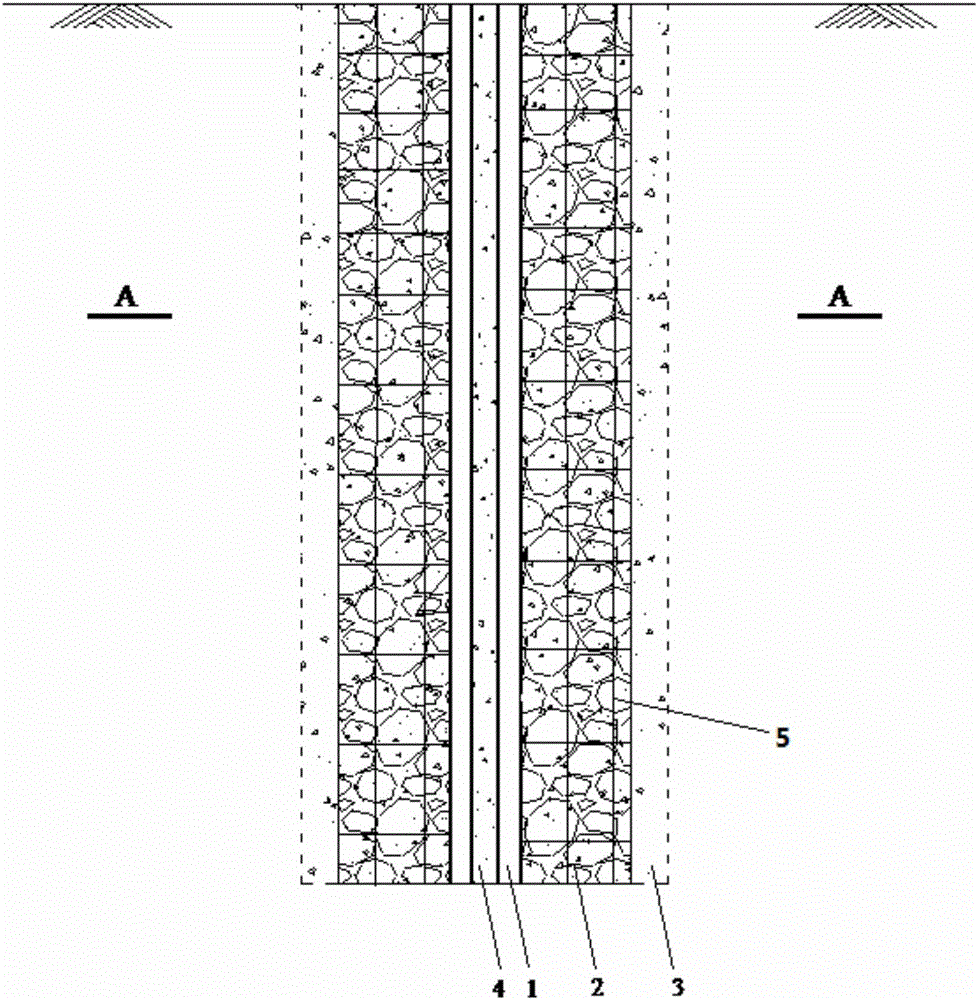 Construction method of coral sand foundation expanding cement mortar injection pile