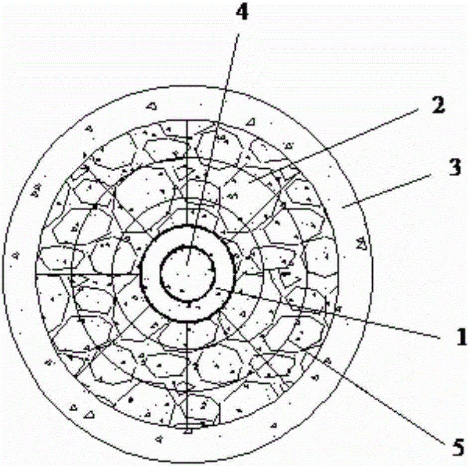 Construction method of coral sand foundation expanding cement mortar injection pile