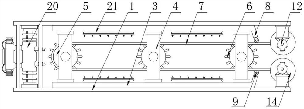 Dewatering device for doubling thread processing