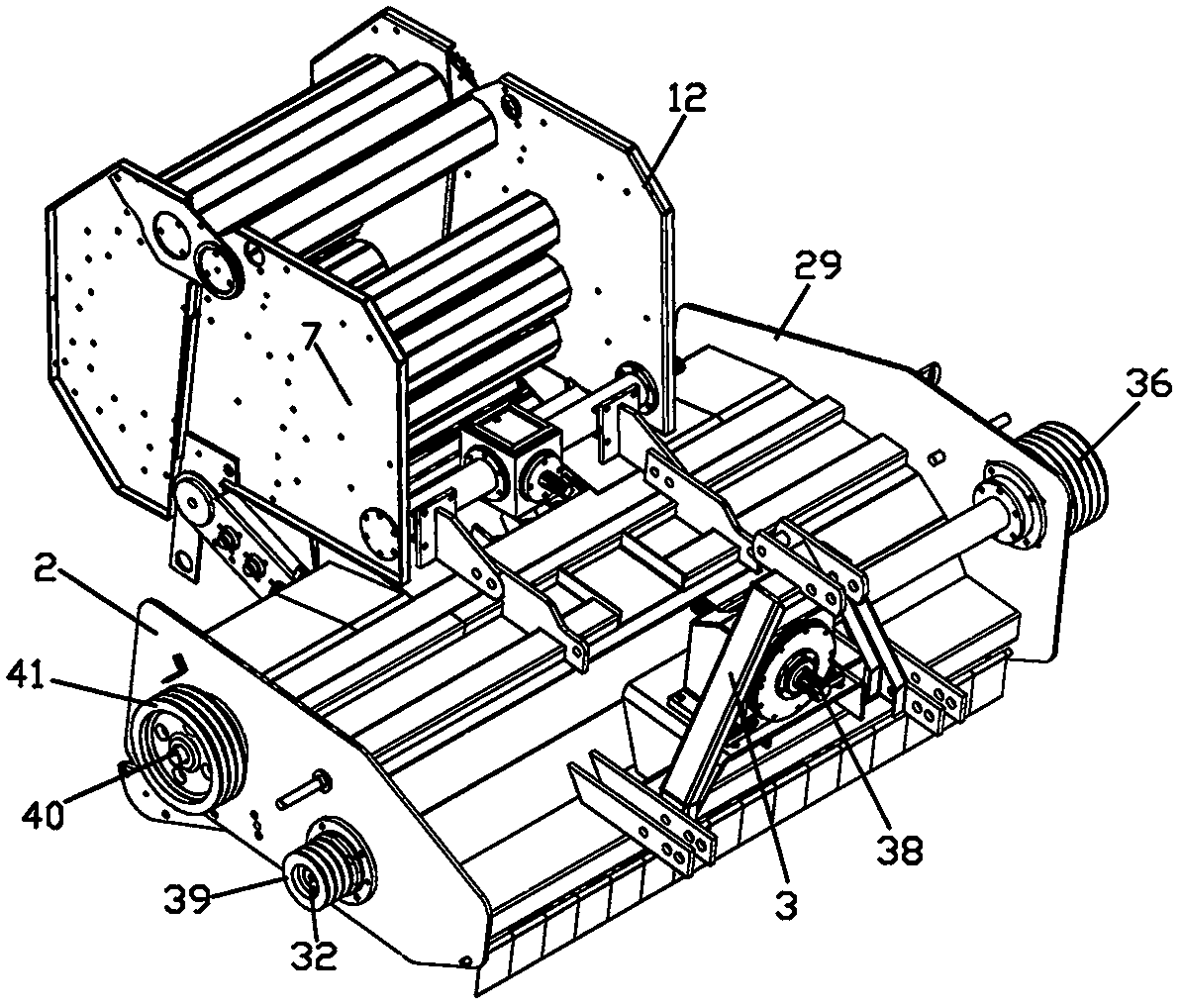 A straw harvesting,smashing and collective rubbing device for a roll bale press baler