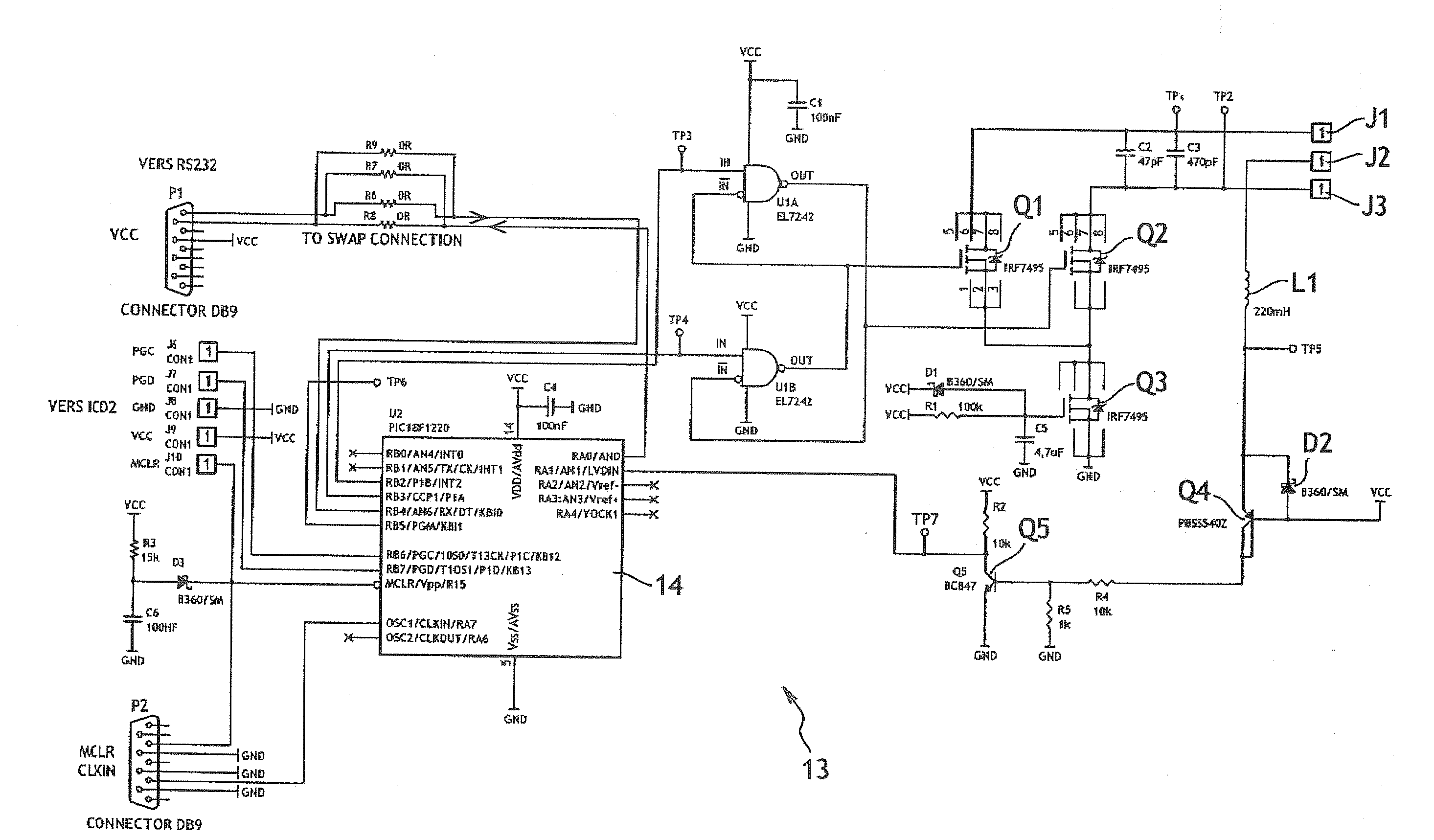 System for electrical power supply and for transmitting data without electrical contact
