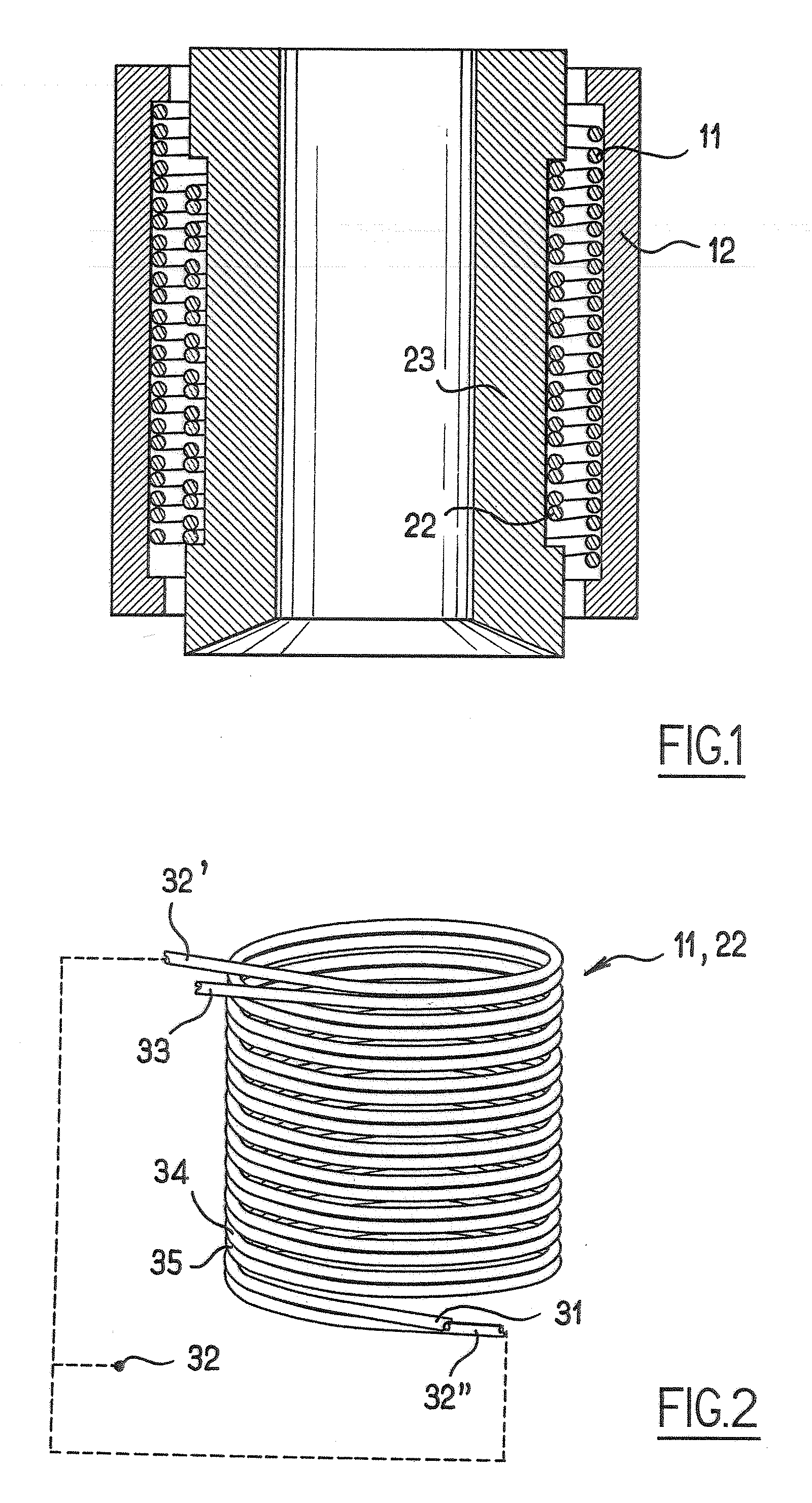 System for electrical power supply and for transmitting data without electrical contact
